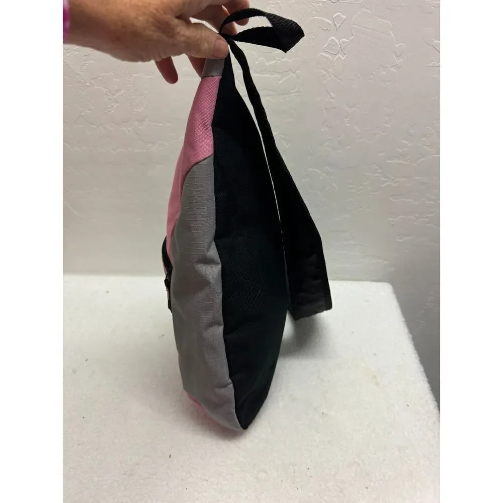 Embark Gray Pink Single Strap Sling Backpack Front Mesh‎ Pocket Zip Closures